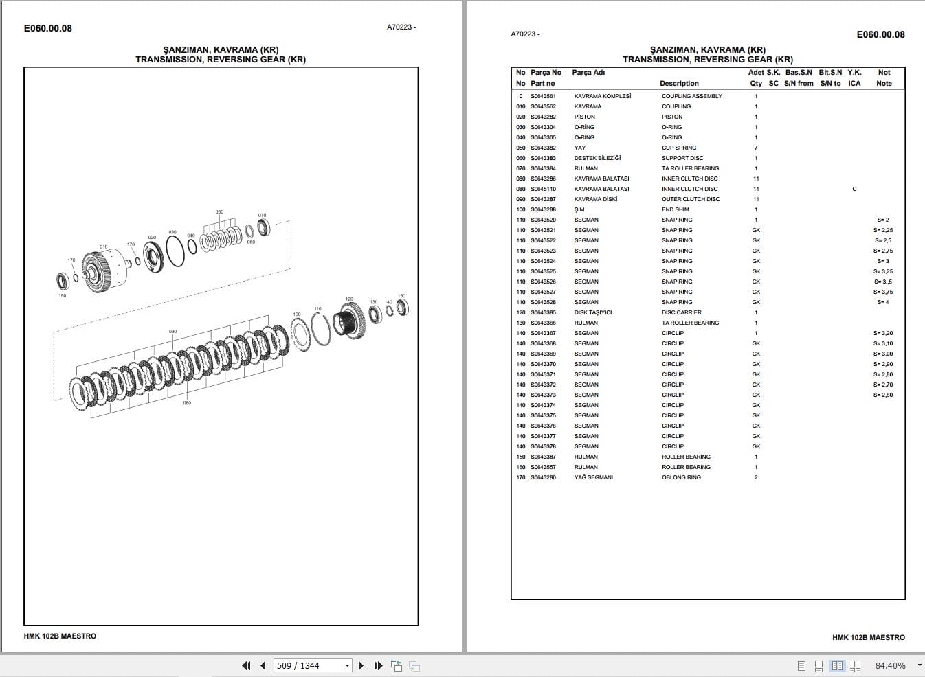 Hidromek Backhoe Loader HMK 102B MAESTRO Parts Catalog 2016 EN TR (2)