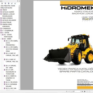 Hidromek Backhoe Loader HMK 102S MAESTRO Parts Catalog Y10 12630 2009 EN TR (1)