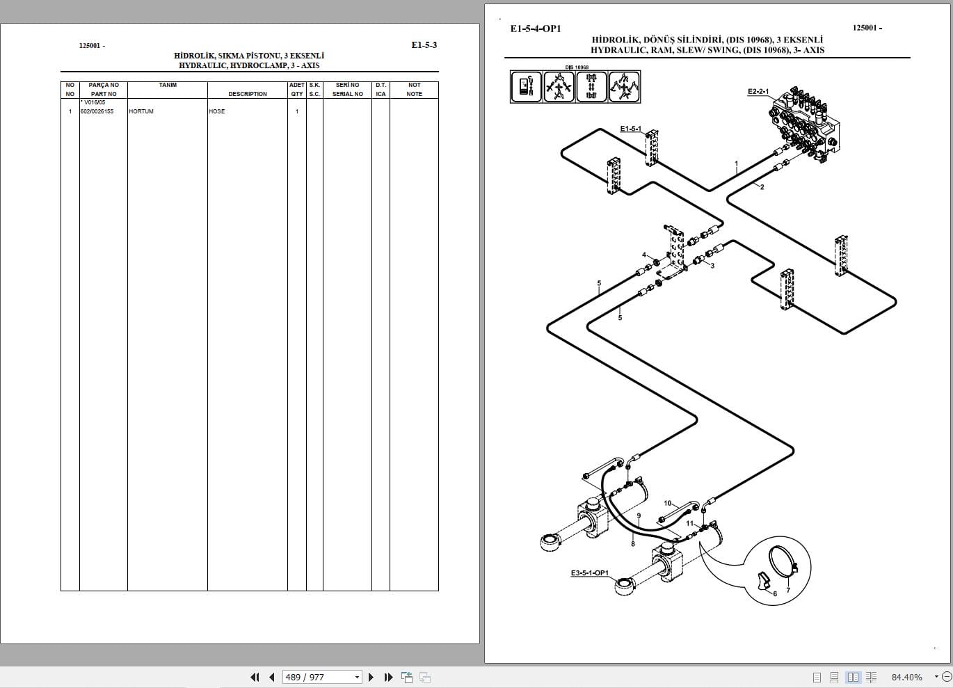 Hidromek Backhoe Loader HMK 102S MAESTRO Parts Catalog Y10 12630 2009 EN TR (2)