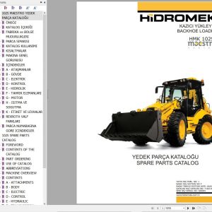 Hidromek Backhoe Loader HMK 102S MAESTRO Parts Catalog Y10 12640 2012 EN TR (1)