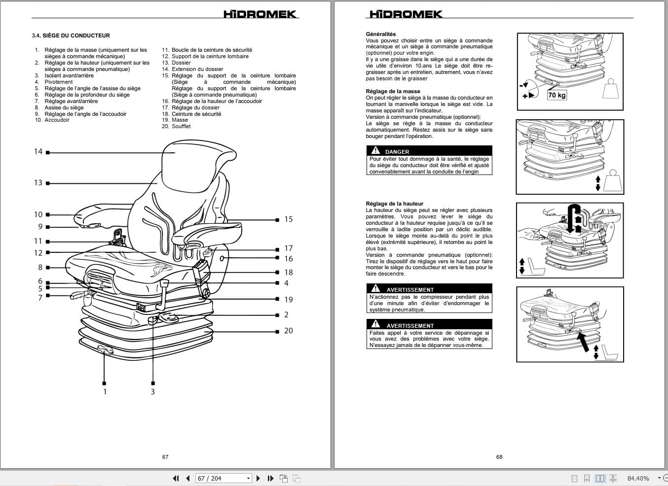 Hidromek Backhoe Loader Maestro Series Operation Maintenance Manual FR (2)