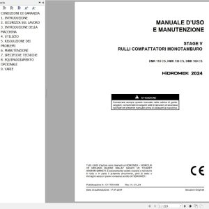 Hidromek Compactor HMK110CS HMK130CS HMK160CS Operation Maintenance Manual C117301408 IT (1)