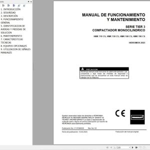 Hidromek Compactor HMK110CS to HMK190CS Operation Maintenance Manual C137390020 ES (1)