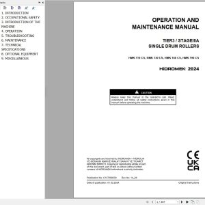 Hidromek Compactor HMK110CS to HMK190CS Operation Maintenance Manual C137390030 EN (1)