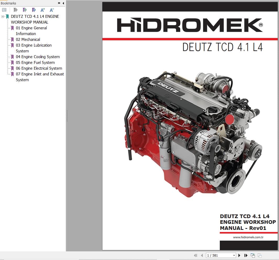 Hidromek Deutz Engine TCD 4.1 L4 Workshop Manual (1)