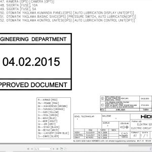 Hidromek Excavator HMK 140LC Electric Diagram 2015 (1)
