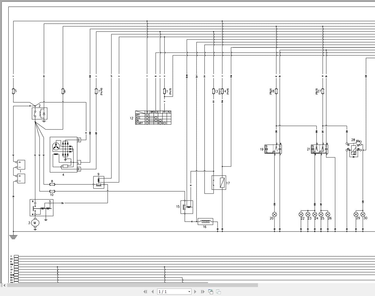 Hidromek Excavator HMK 140LC Electric Diagram H308010000 2009 (2)