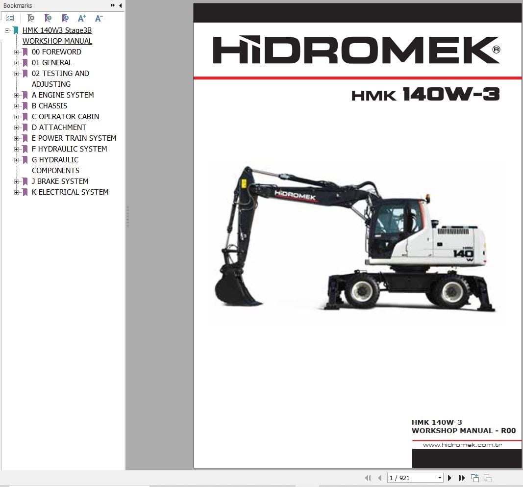 Hidromek Excavator HMK 140W 3 Workshop Manual (1)