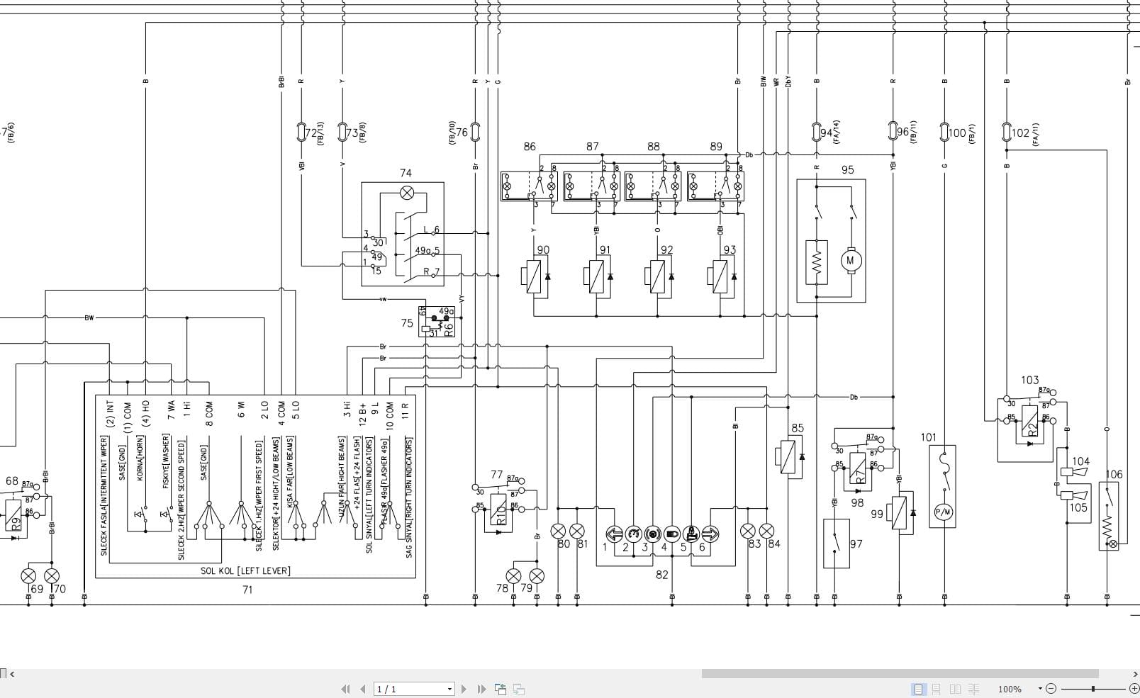 Hidromek Excavator HMK 140W Isuzu Electric Diagram 2014 (2)