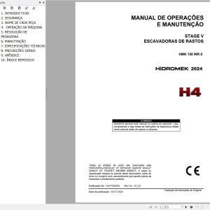 Hidromek Excavator HMK 150 WR 5 Operation Maintenance Manual H237355405 PT (1)