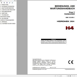Hidromek Excavator HMK 150 WR 5 Operation Maintenance Manual H237355412 DE (1)