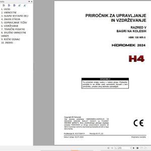 Hidromek Excavator HMK 150 WR 5 Operation Maintenance Manual H237355414 SL (1)
