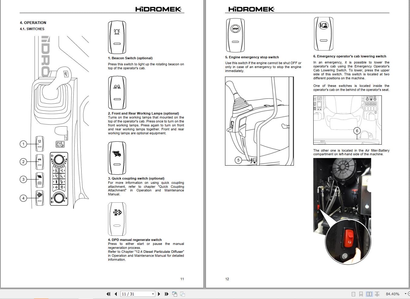 Hidromek Excavator HMK 200 W MH Operation Maintenance Manual (2)