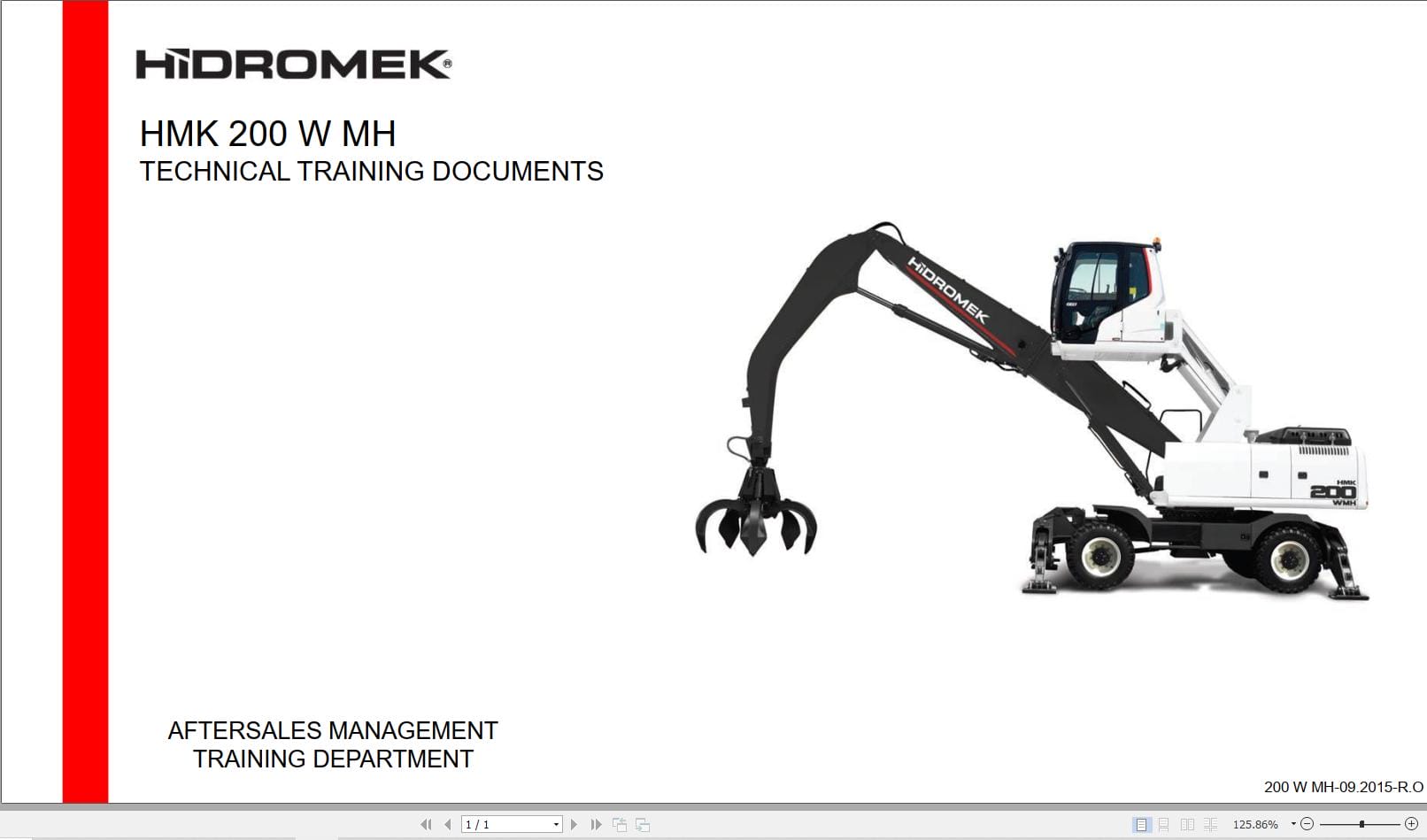 Hidromek Excavator HMK 200 W MH Training Manual (1)