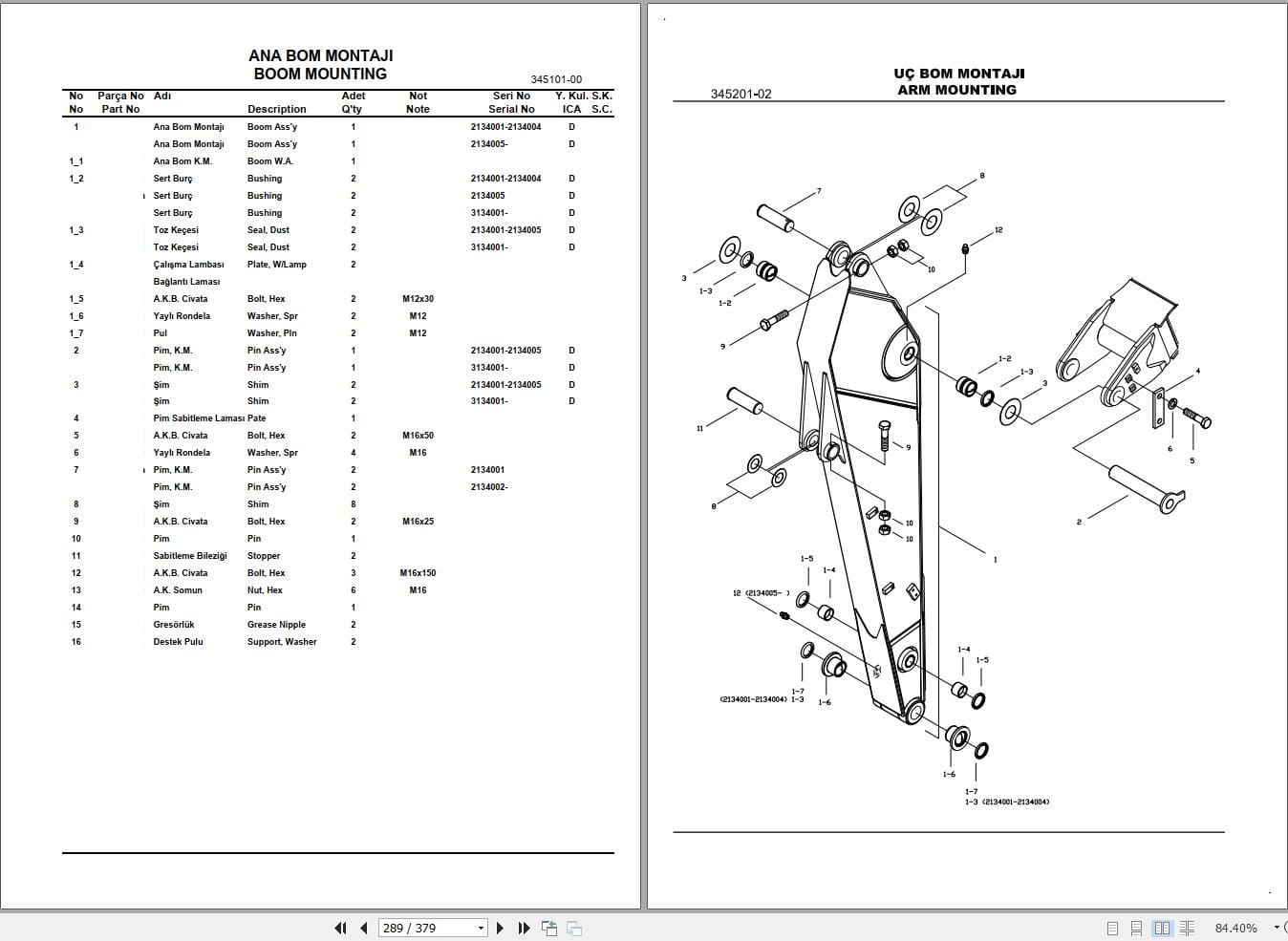 Hidromek Excavator HMK 200LC Parts Catalog EN TR (2)