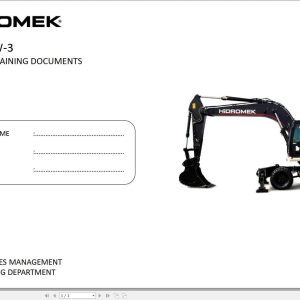 Hidromek Excavator HMK 200W 200W 3 Training Manual (1)