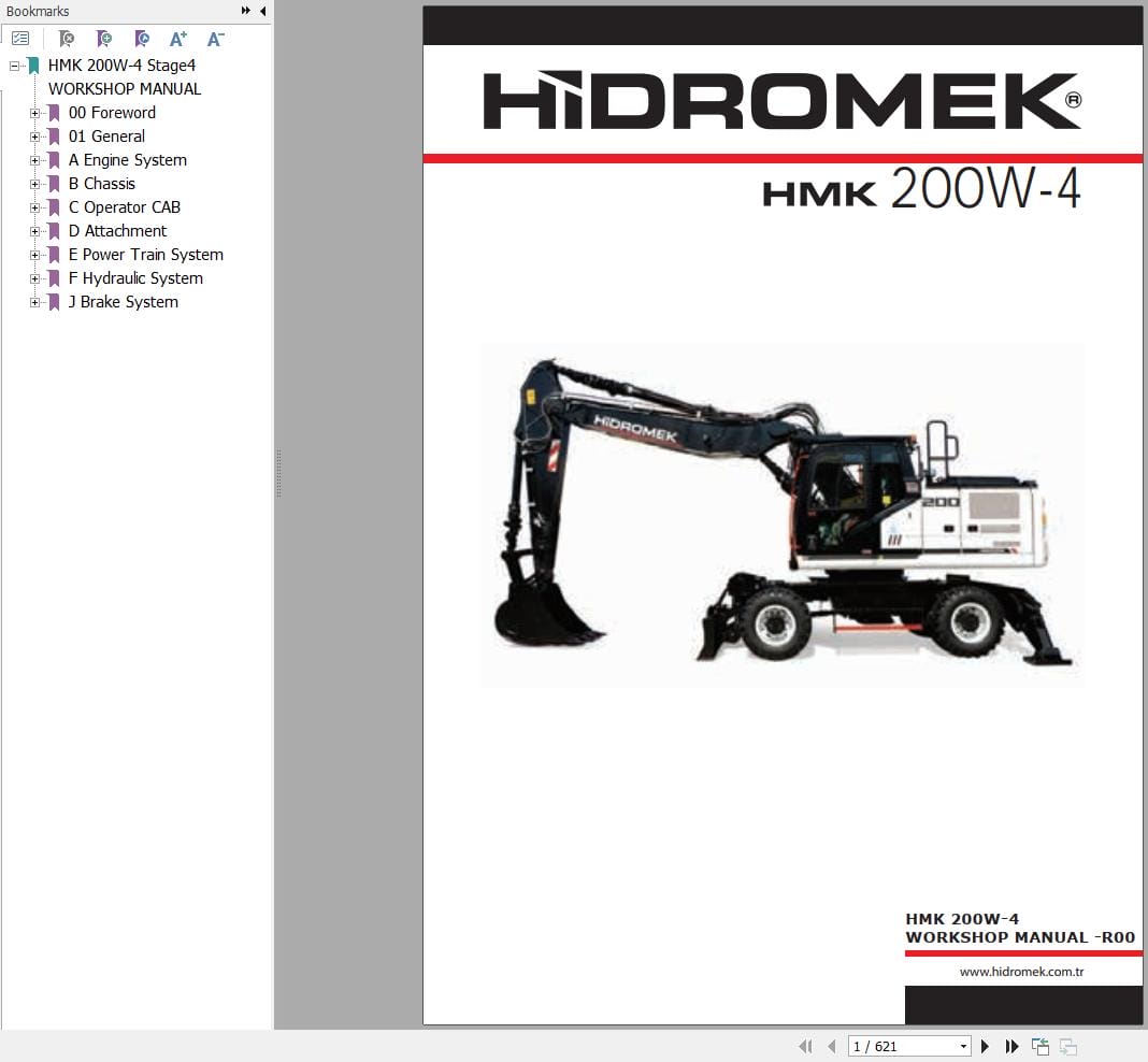 Hidromek Excavator HMK 200W 4 Workshop Manual (1)