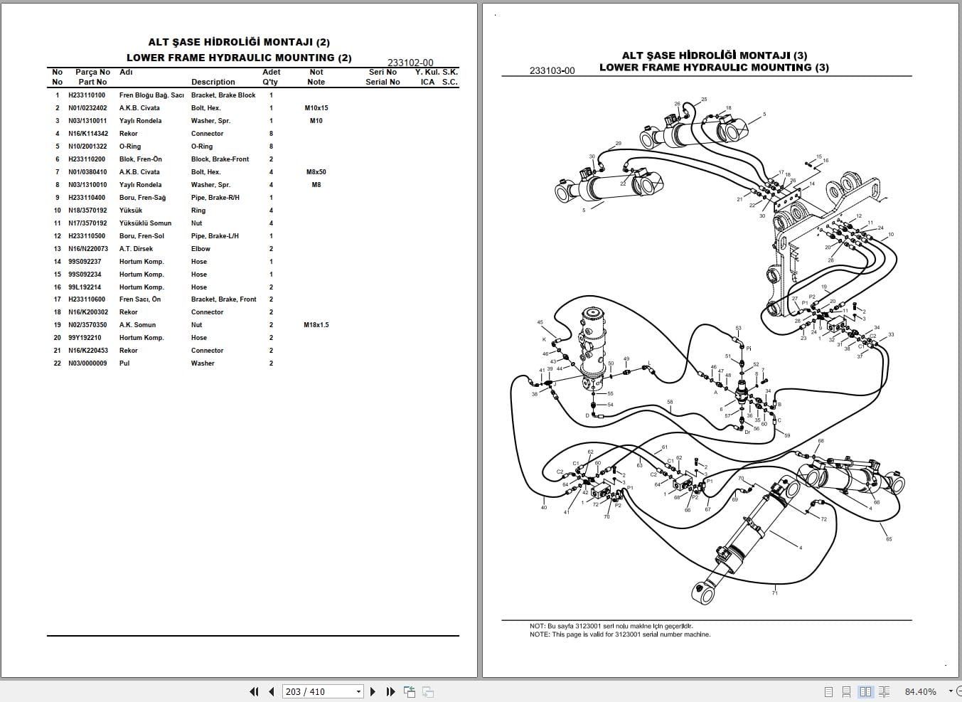 Hidromek Excavator HMK 200W Parts Catalog H237303000 2005 EN TR (2)