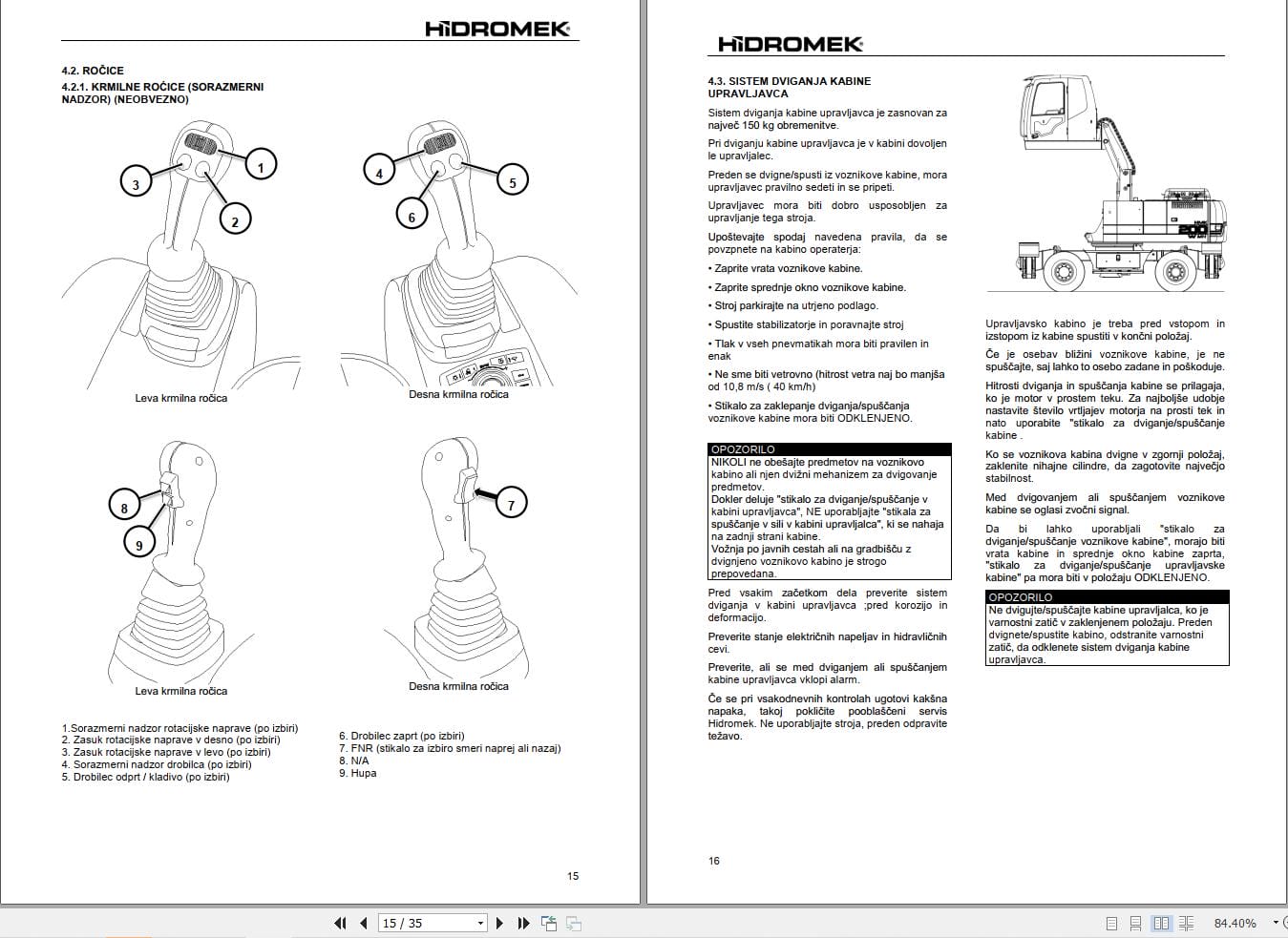 Hidromek Excavator HMK 210 W 4 MH Operation Maintenance Manual H527324414 SL (2)