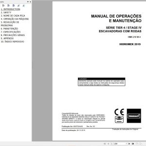 Hidromek Excavator HMK 210 W 4 Operation Maintenance Manual H237324405 PT (1)