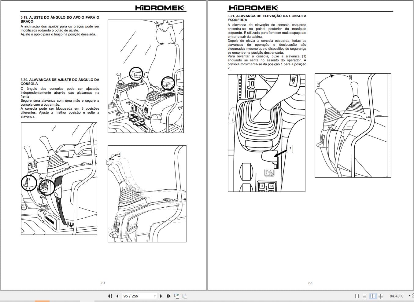 Hidromek Excavator HMK 210 W 4 Operation Maintenance Manual H237324405 PT (2)