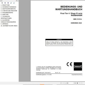 Hidromek Excavator HMK 210 W 4 Operation Maintenance Manual H237324412 DE (1)