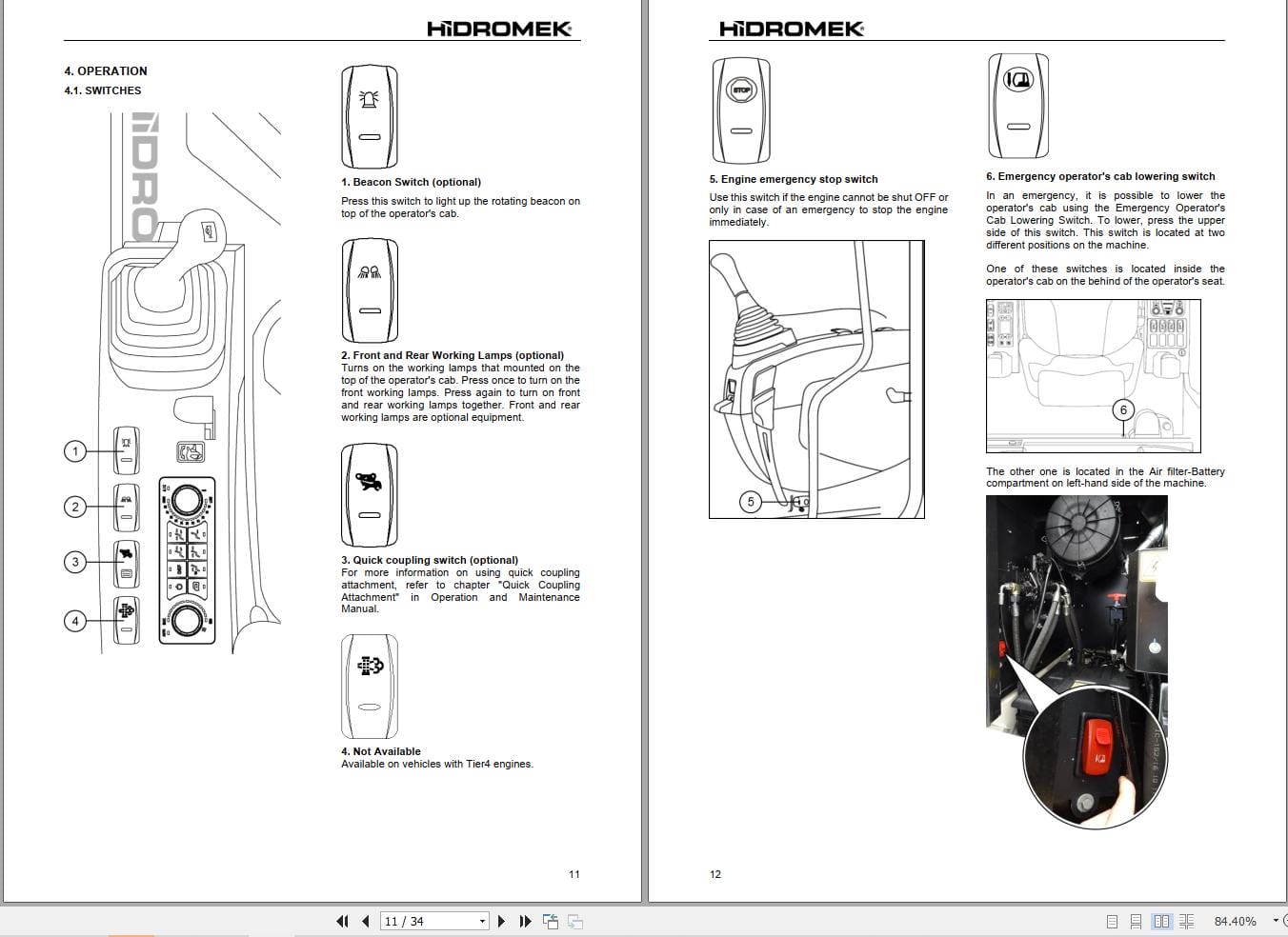 Hidromek Excavator HMK 210 W MH 3 Operation Maintenance Manual H52732B401 EN (2)