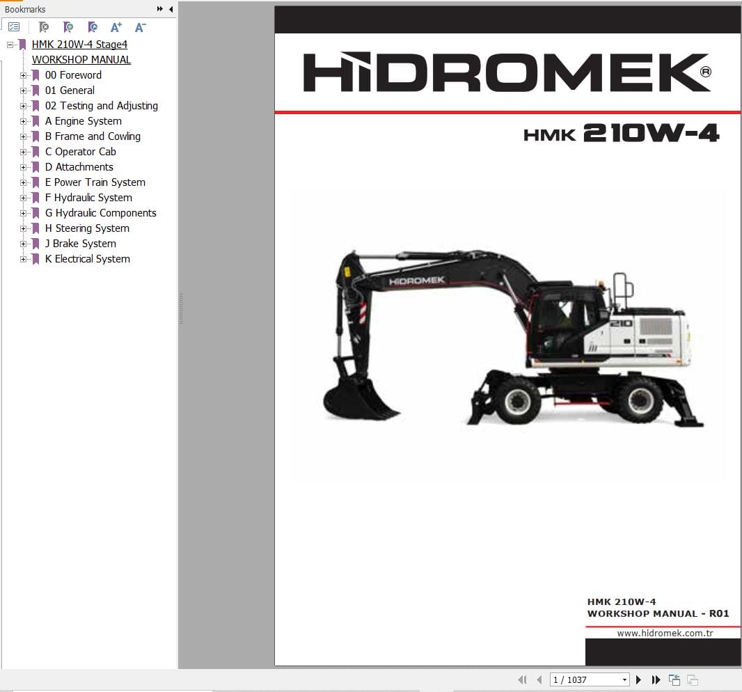 Hidromek Excavator HMK 210W 4 Workshop Manual (1)