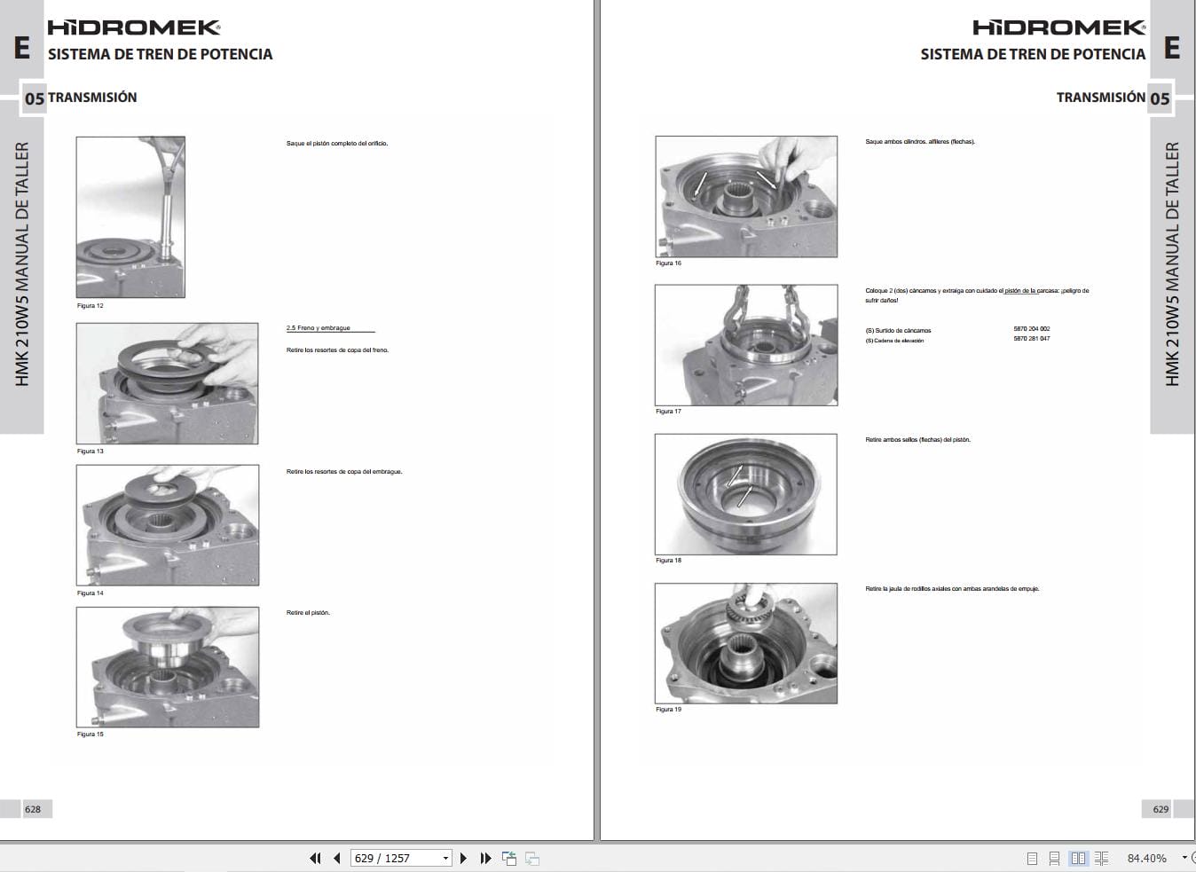 Hidromek Excavator HMK 210W 5 Workshop Manual ES (2)