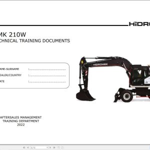 Hidromek Excavator HMK 210W Training Manual (1)