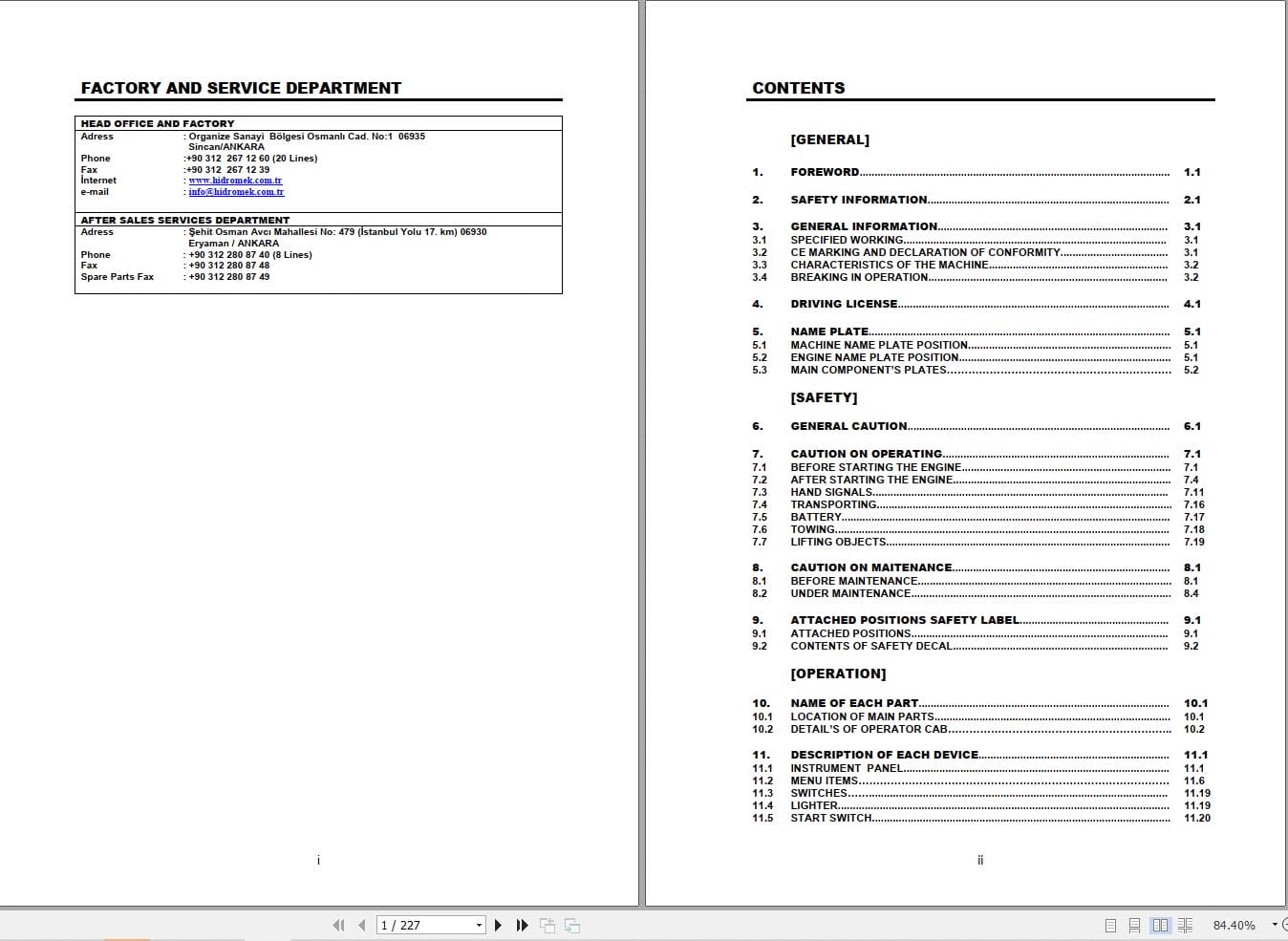 Hidromek Excavator HMK 220LC 3 Operation Maintenance Manual (1)