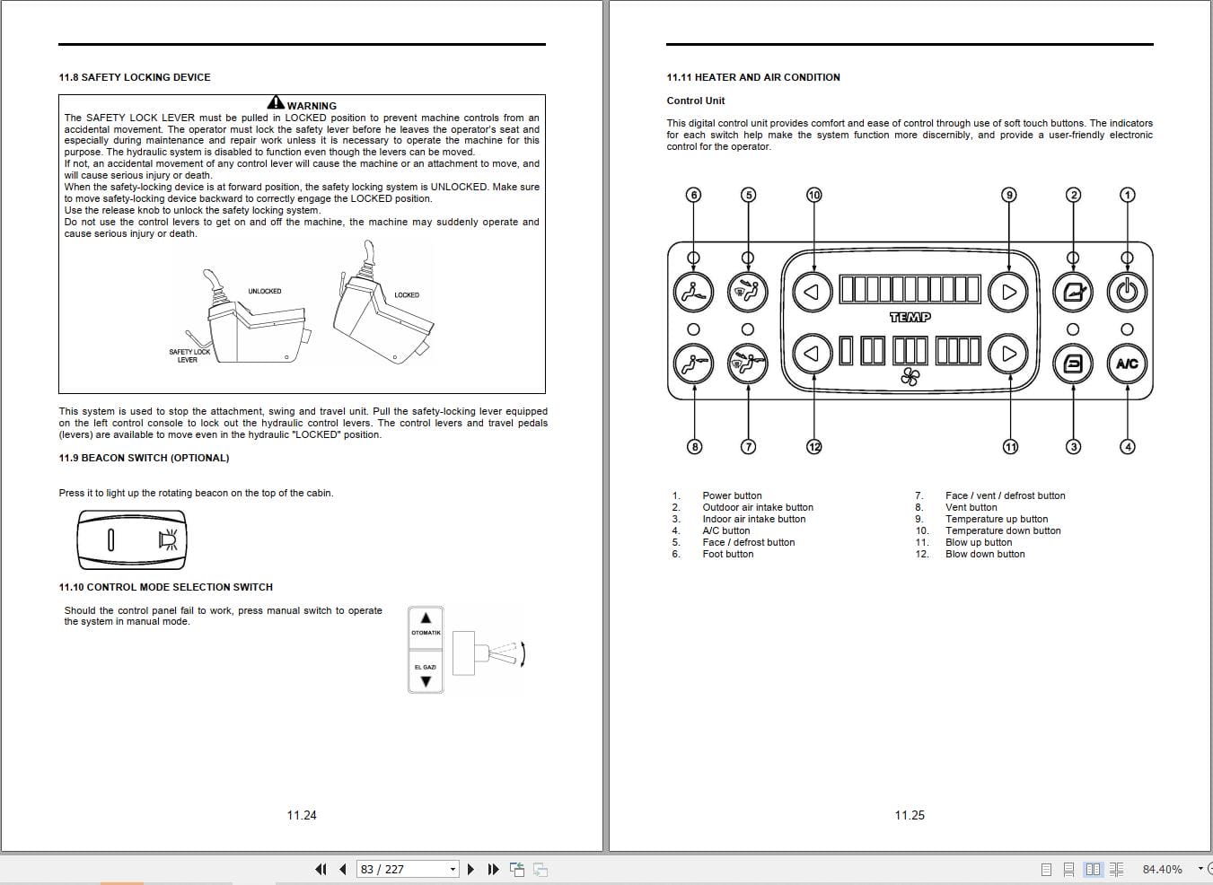 Hidromek Excavator HMK 220LC 3 Operation Maintenance Manual (2)