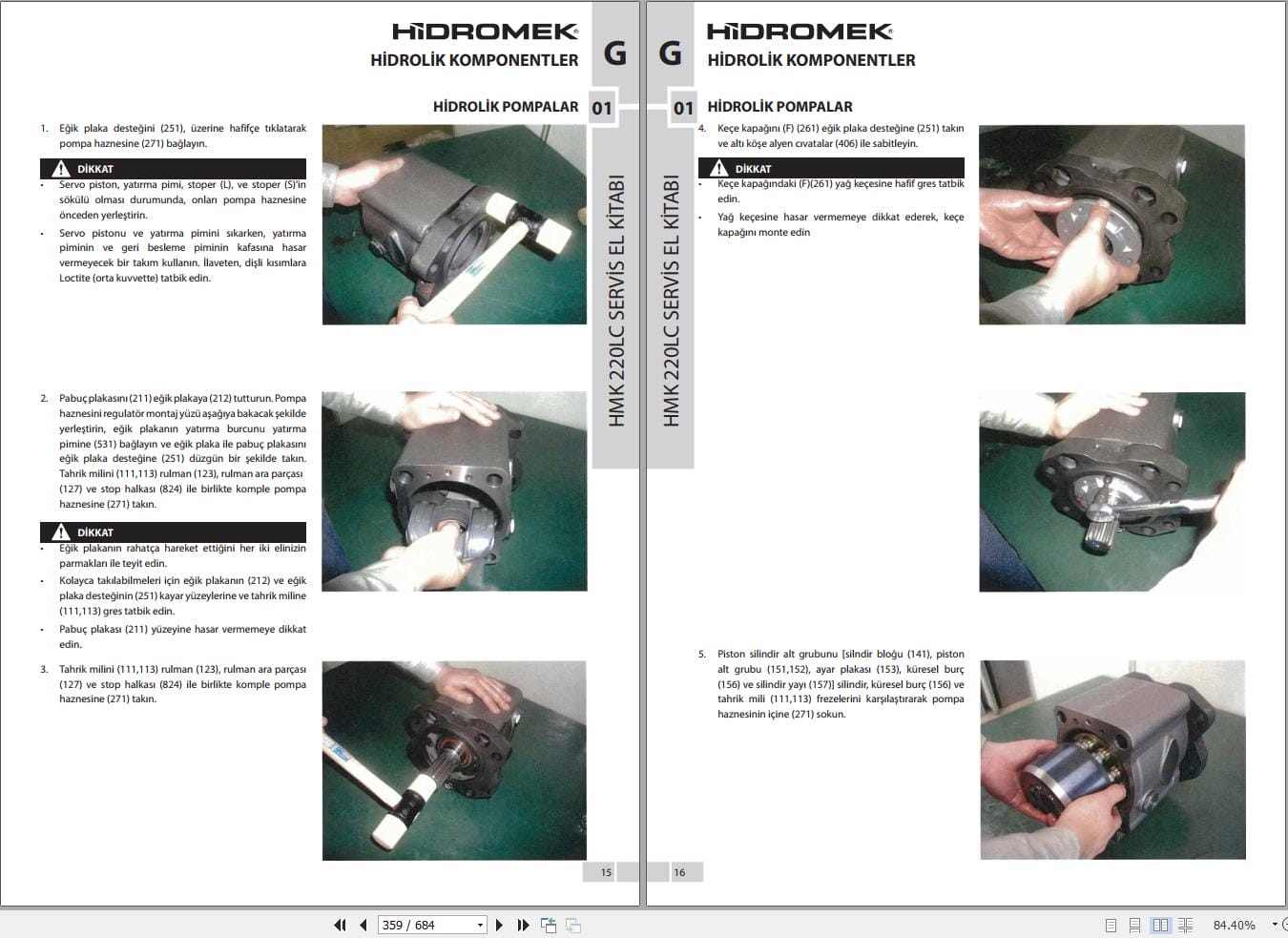 Hidromek Excavator HMK 220LC 3 Workshop Manual TR (2)