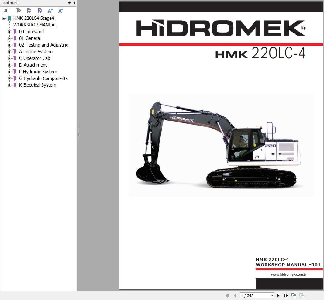 Hidromek Excavator HMK 220LC 4 Workshop Manual (3)