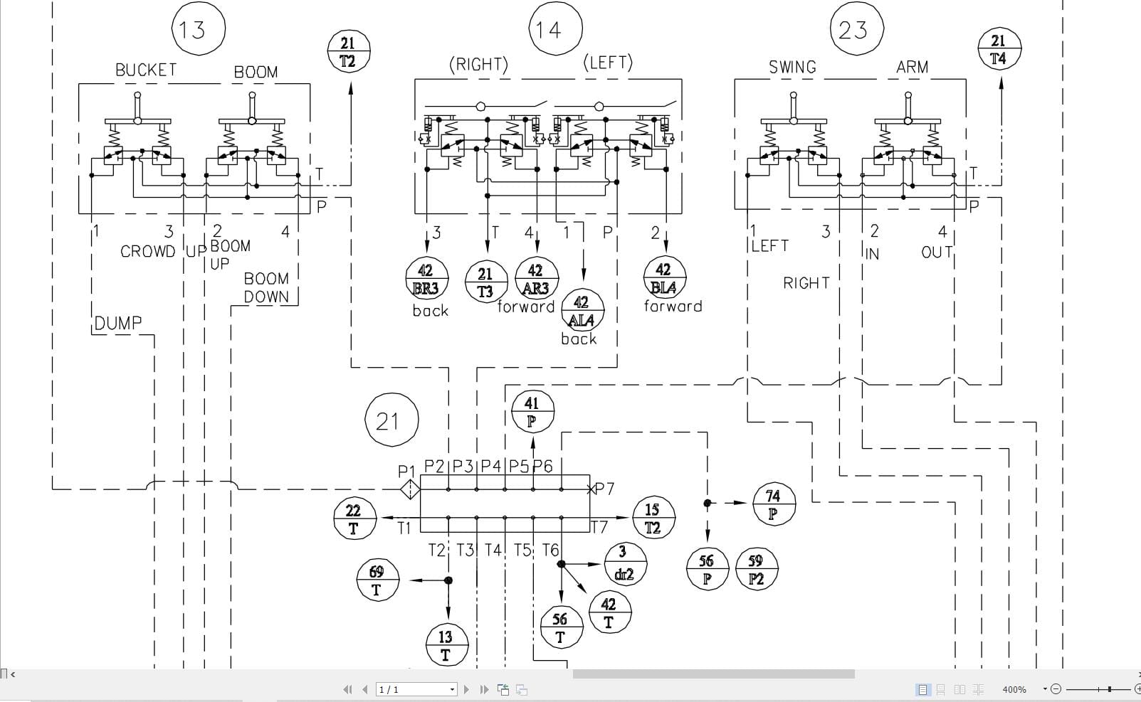 Hidromek Excavator HMK 220LC Hydraulic Diagram (2)