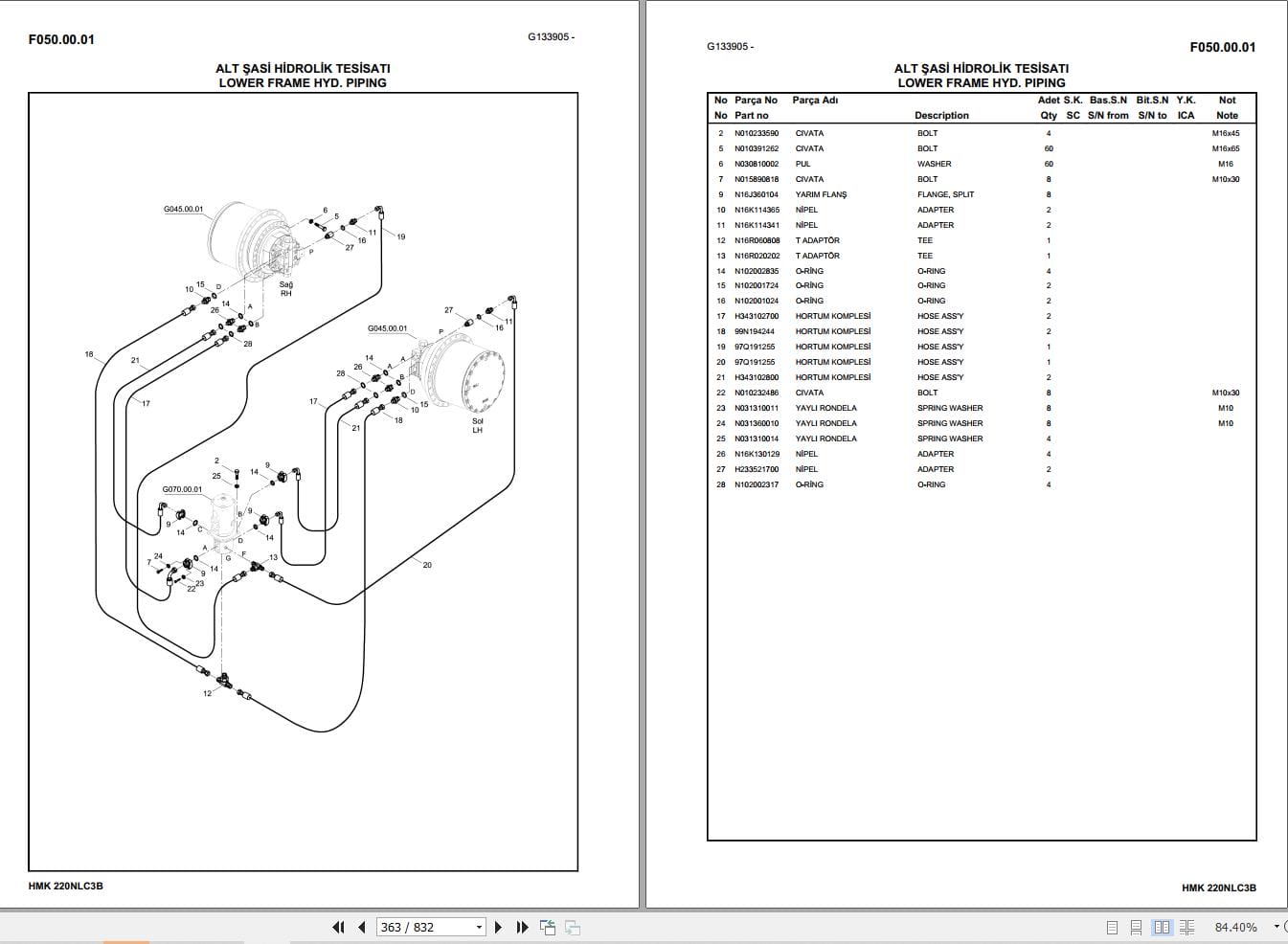 Hidromek Excavator HMK 220NLC 3B Parts Catalog 2015 EN TR (2)