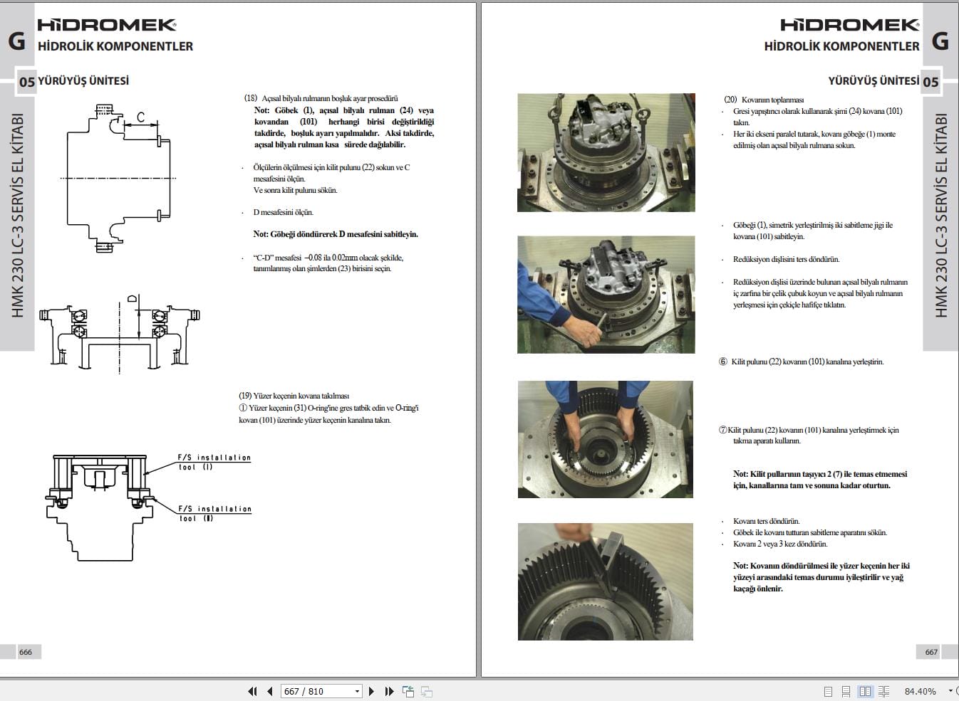 Hidromek Excavator HMK 230LC 3 Workshop Manual TR (2)
