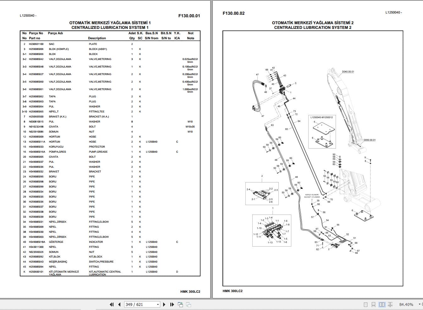 Hidromek Excavator HMK 300LC 2 Parts Catalog H257311300 2016 EN TR (2)