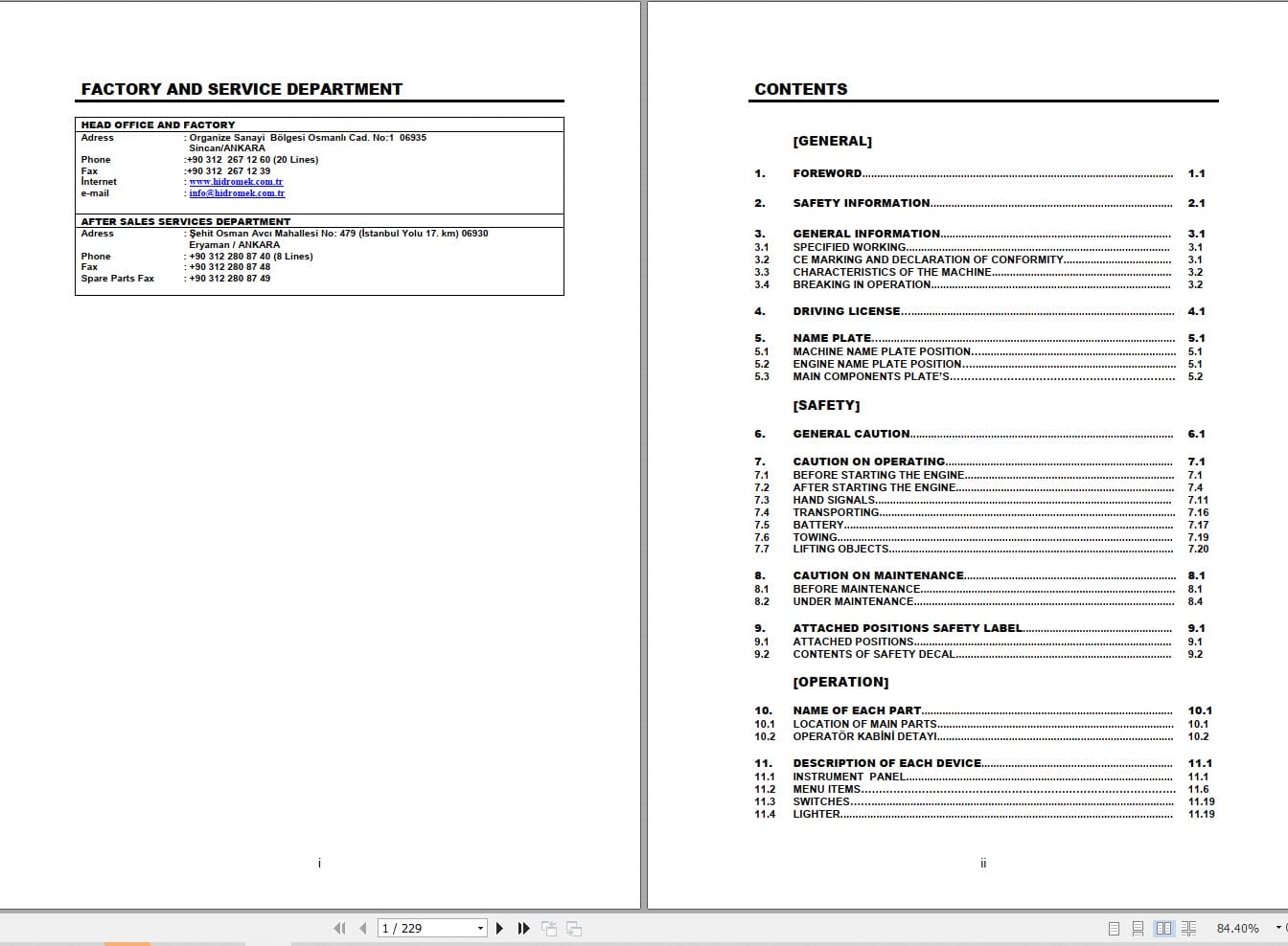 Hidromek Excavator HMK 300LC 3 Operation Maintenance Manual (1)