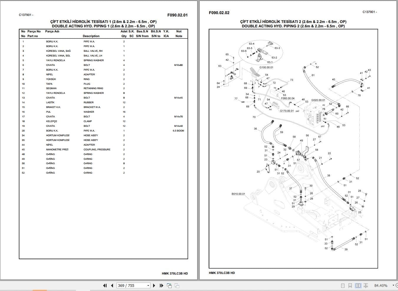 Hidromek Excavator HMK 370LC3B HD Parts Catalog H377323300 2015 EN TR (2)