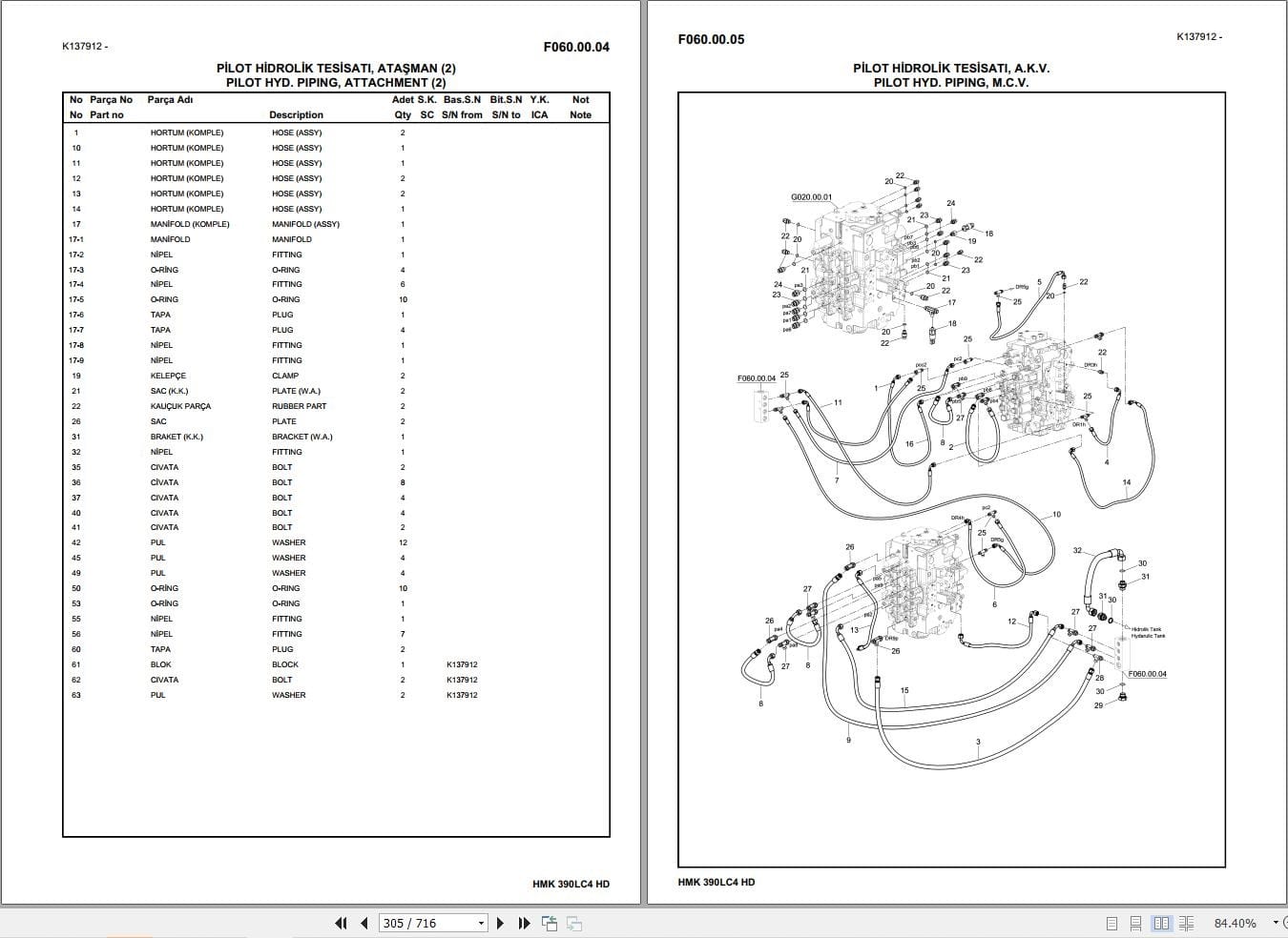 Hidromek Excavator HMK 390LC 4 HD Parts Catalog 2017 EN TR (2)