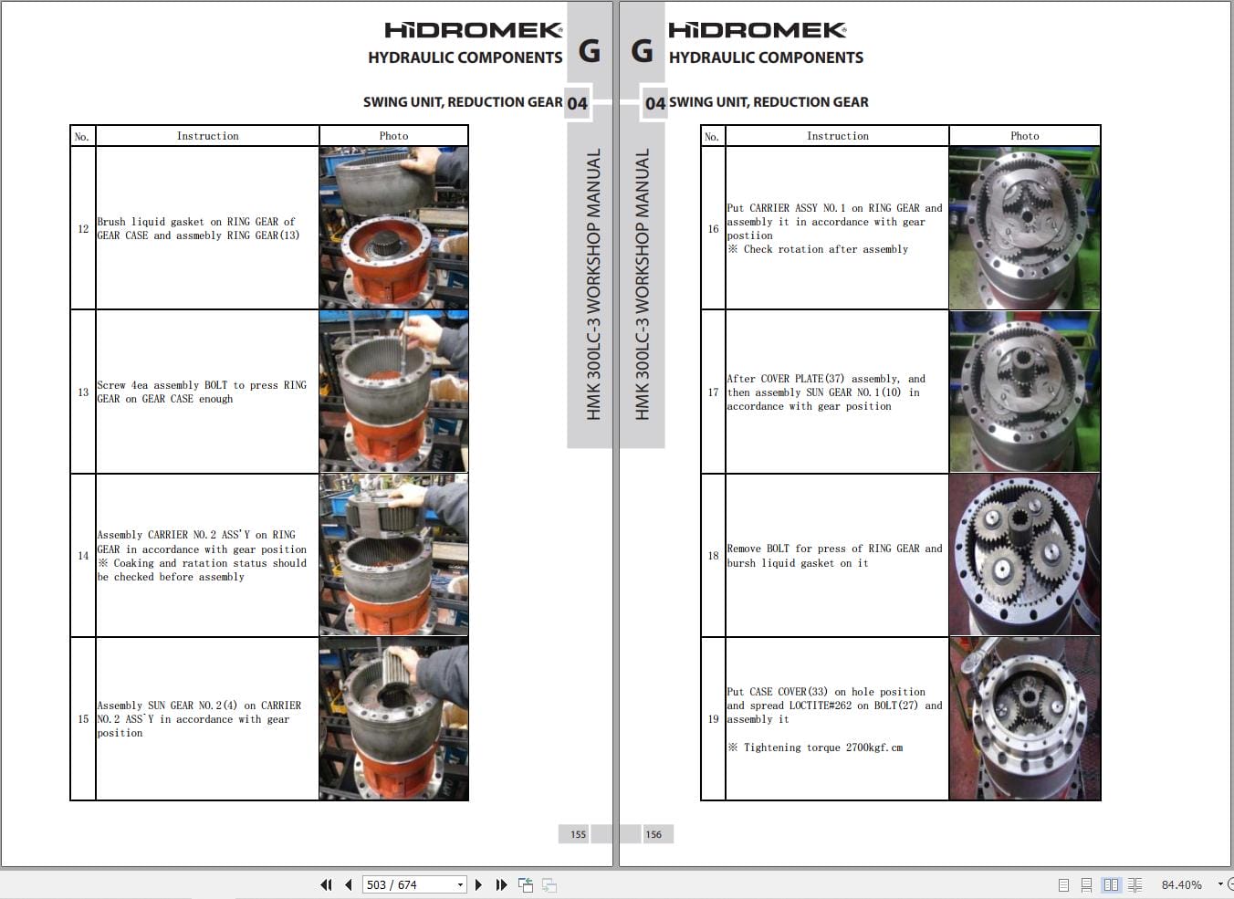 Hidromek Excavator HMK 500LC 3 Workshop Manual R00 (2)