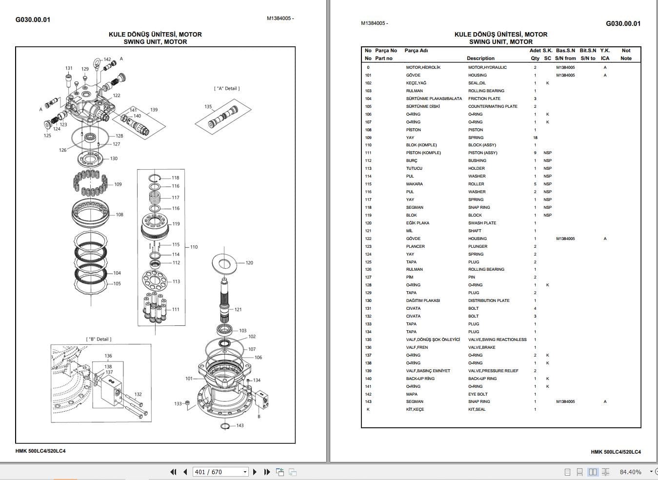 Hidromek Excavator HMK 500LC 4 HMK 520LC 4 Parts Catalog H387324300 2019 EN TR (2)