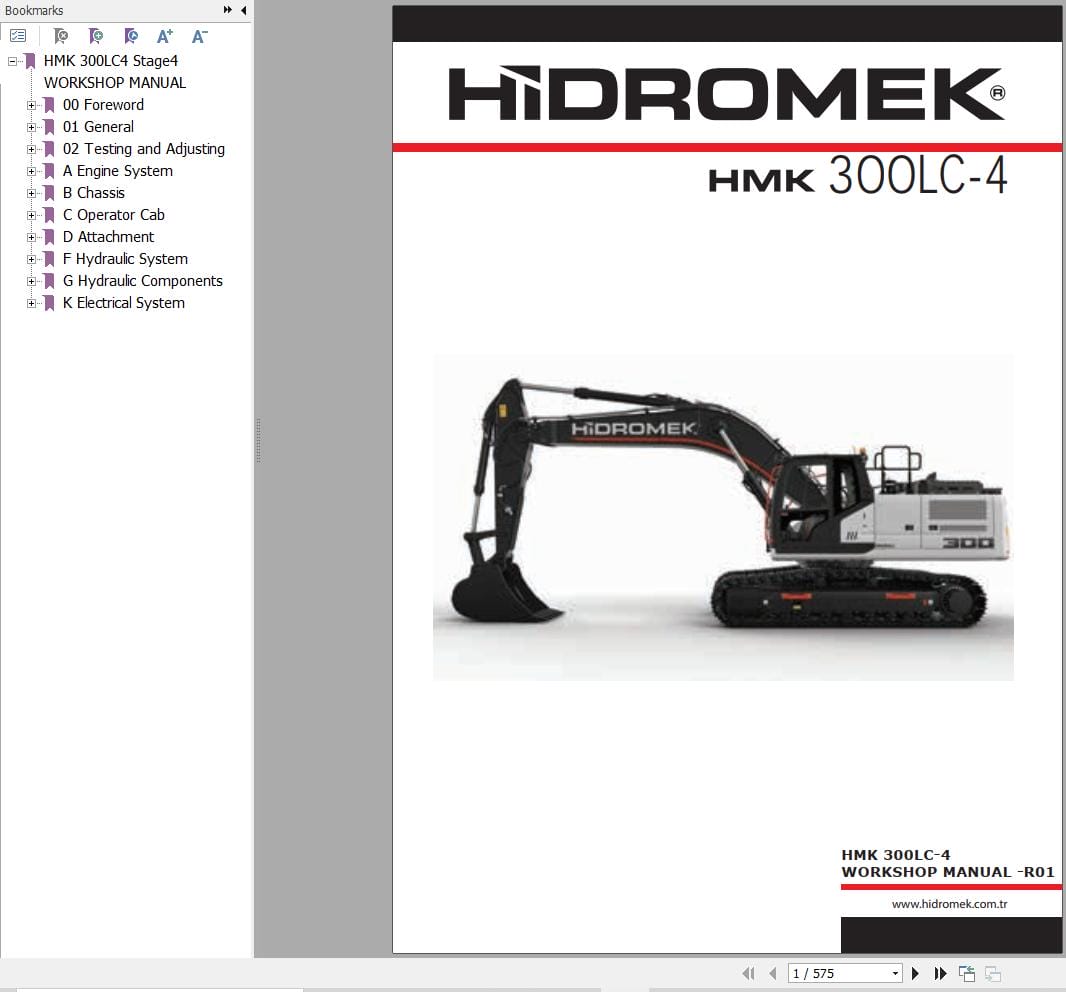 Hidromek Excavator HMK 500LC 4 Workshop Manual (1)