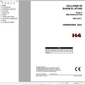 Hidromek Excavator HMK 65ZT 5 Operation Maintenance Manual H347345400 TR (1)