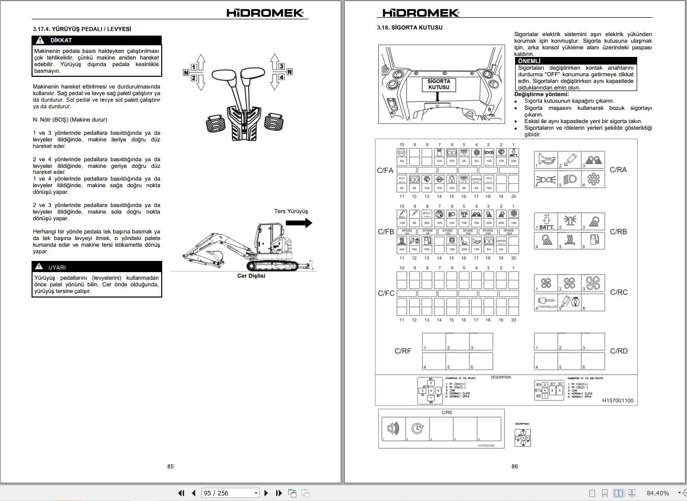 Hidromek Excavator HMK 65ZT 5 Operation Maintenance Manual H347345400 TR (2)