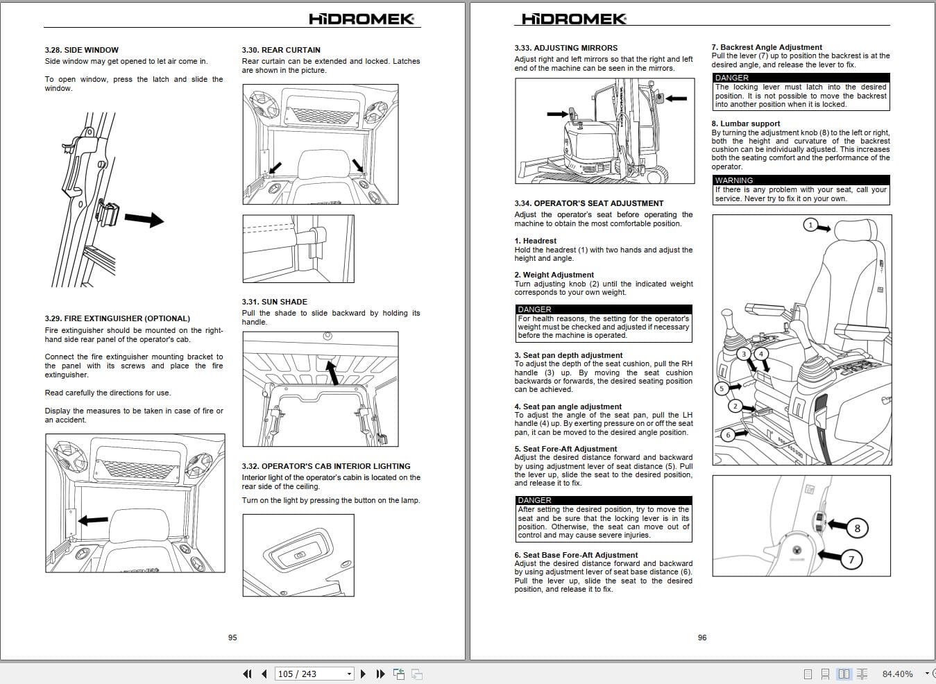 Hidromek Excavator HMK 65ZT 5 Operation Maintenance Manual H347345401 EN (2)