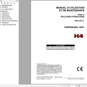 Hidromek Excavator HMK 65ZT 5 Operation Maintenance Manual H347345403 FR (1)