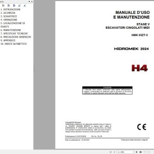 Hidromek Excavator HMK 65ZT 5 Operation Maintenance Manual H347345408 IT (1)