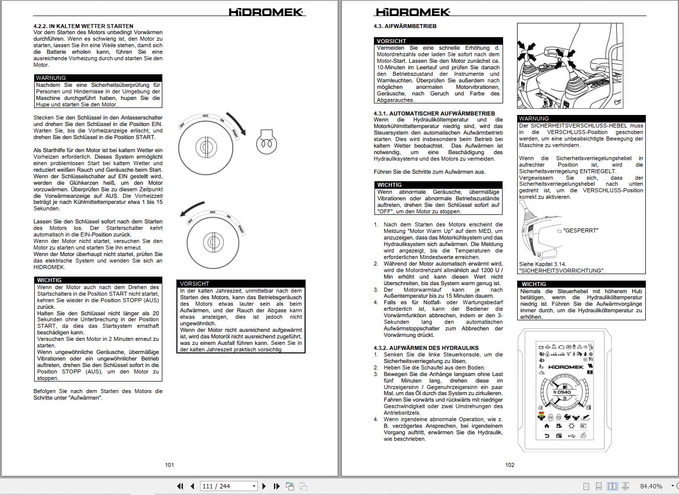 Hidromek Excavator HMK 65ZT 5 Operation Maintenance Manual H347345412 DE (2)
